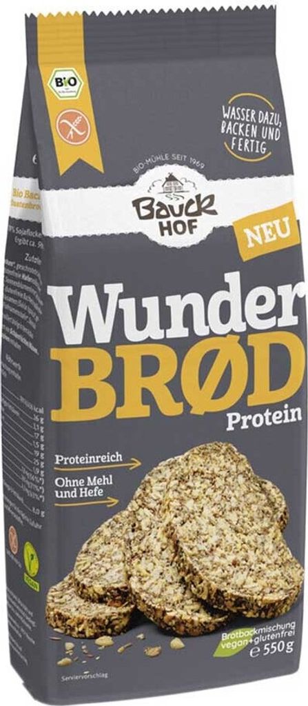 Bauckhof Wunderbröd Protein  550g Produktbild 
