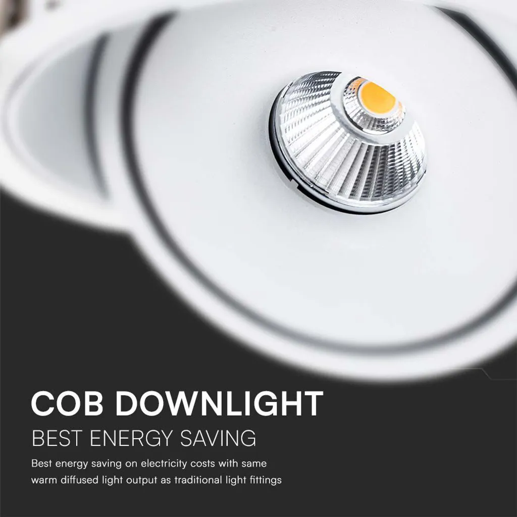 Downlight orientable LED 20W 1408 Lm IP20 réglable blanc 3 teintes