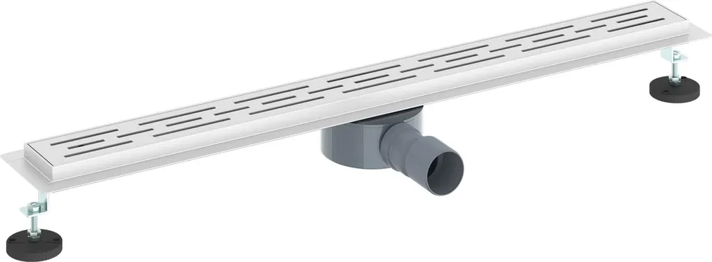 Canalina Doccia vidaXL 80cm Vetro Argento | Piletta Sifone 360° Inox