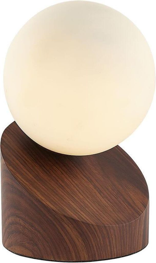 Globo Alisa Tischleuchte 3W Holzoptik Dunkel, Metall Ø10cm Produktbild 