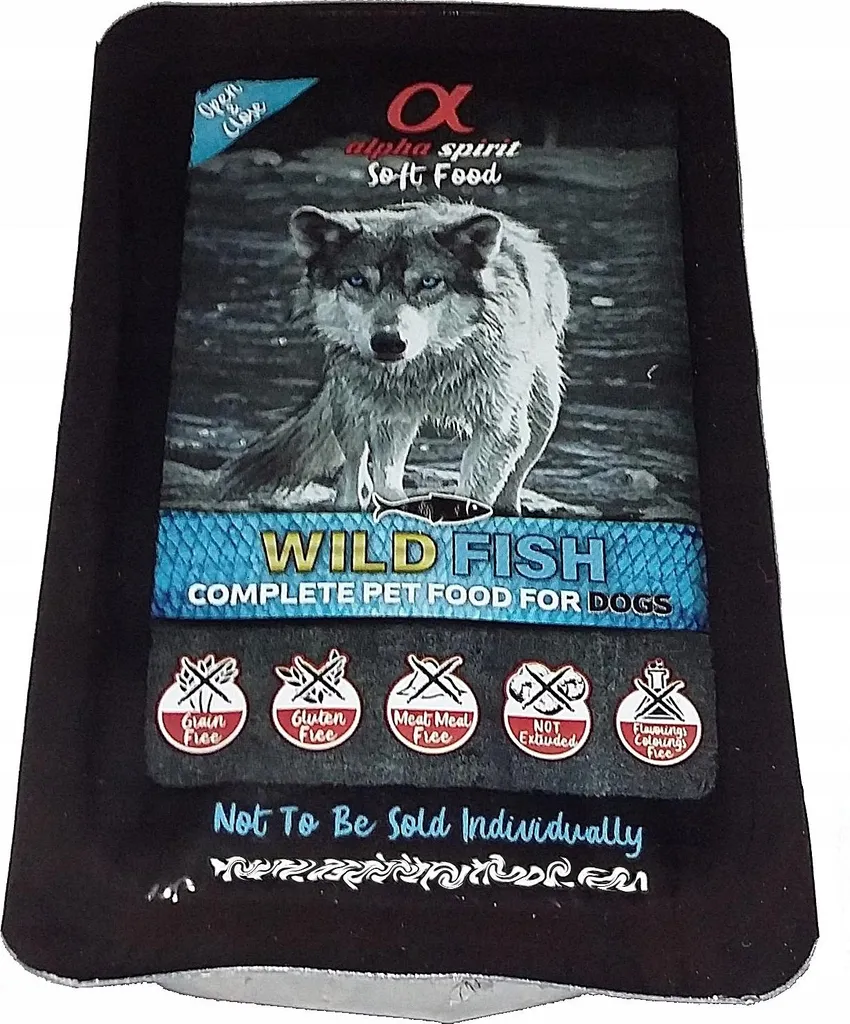 Alimentation Semi-Humide Chien Wild Fish Alpha Spirit Sac de 9 kilos