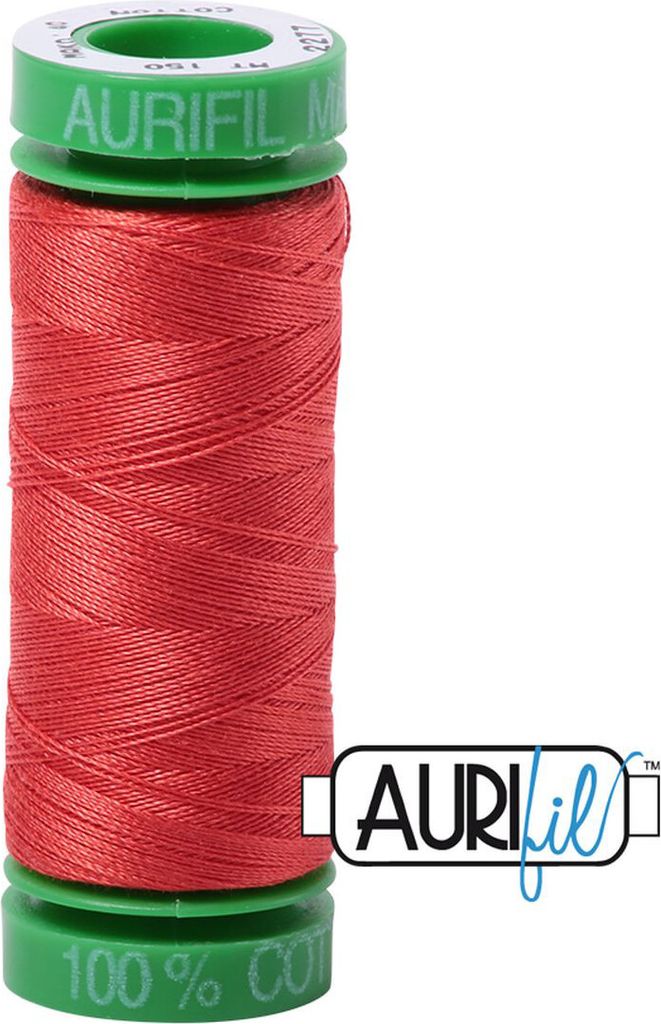 AURIfil Nähgarn MK40WT 1000m, 100% CO : 2277 Light Red Orange AURIfil: 2277 Light Red Orange