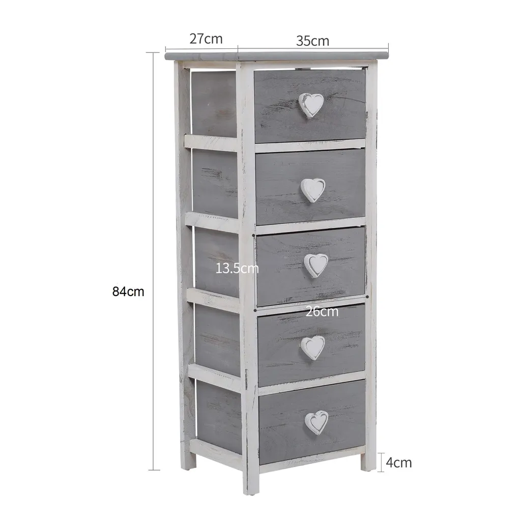 Commode de rangement 5 tiroirs pour optimiser les petits espaces - 4