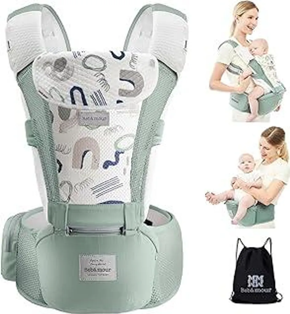 Bebamour Luxury Baby Carrier Foam Series - Ergonomia e Stile Green