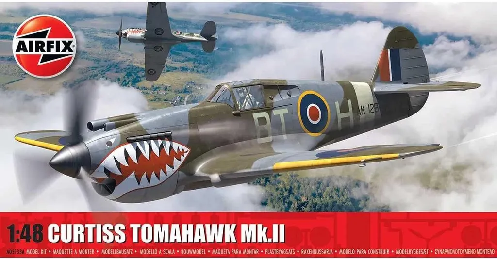 Curtiss Tomahawk Mk.II Maquette Avion 1:48 Airfix avec Détails Cockpit
