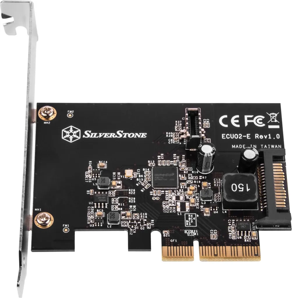 SilverStone ECU02-E Carte d'Extension 10Gbps avec Puce ASMedia ASM3142