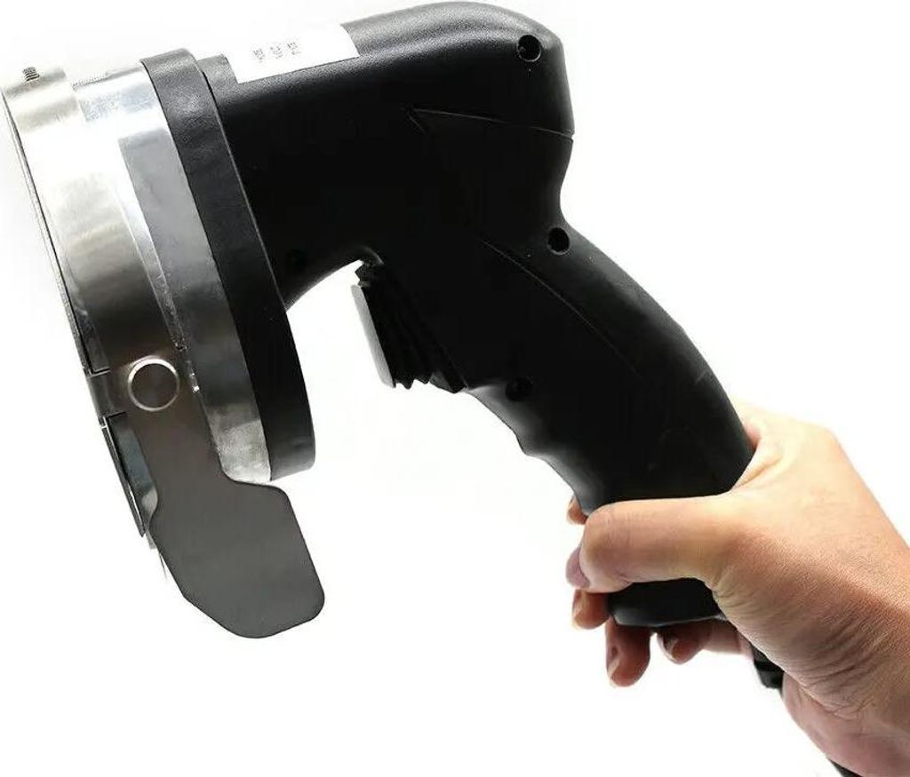 Elektrisches Dönermesser, 80W Handgerät, einstellbare Schnittstärke, mit Messerschärfer, schwarz