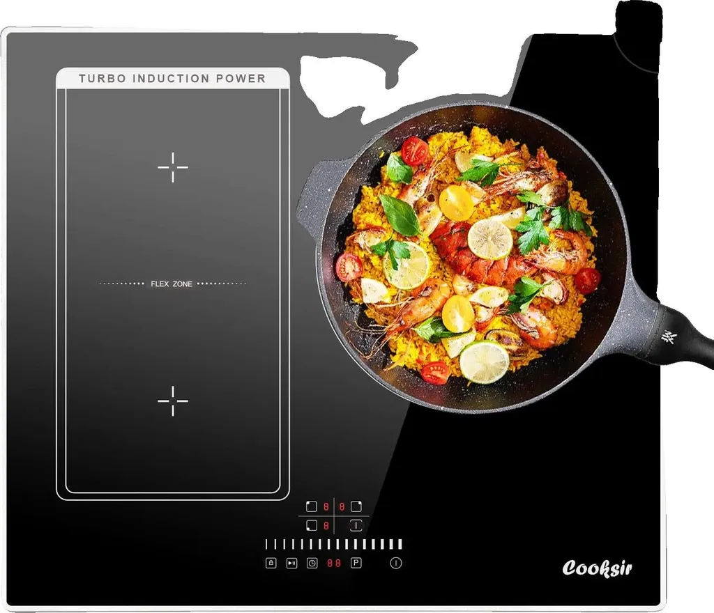 Plaque de cuisson induction 3 feux encastrable avec panneau tactile