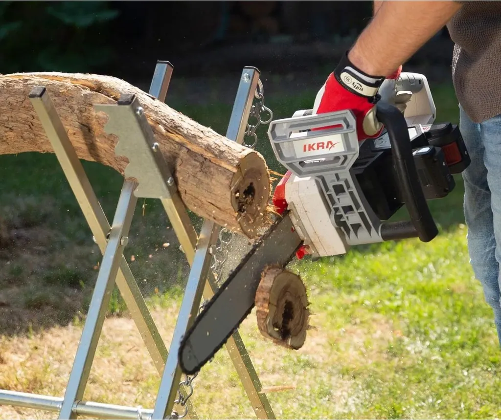 Tronçonneuse 40V IKRA pour bois de chauffage avec 2 batteries et chargeur - 5