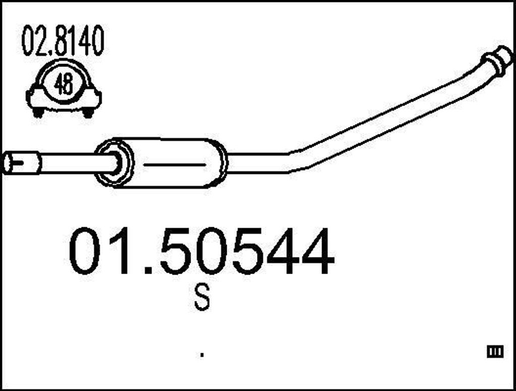 MTS 01.50544 Mittelschalldämpfer Schalldämpfer für TOYOTA STARLET (EP91)
