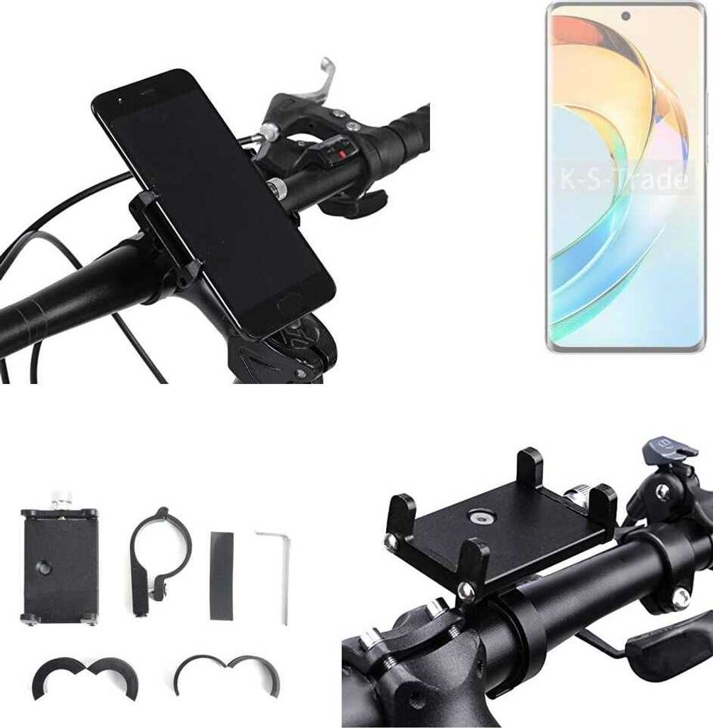 K-S-Trade Handyhalterung für das Fahrrad kompatibel mit Honor Magic6 Lite 5G Halter Lenkstange Fahrradhalterung Motorrad Bike Mount Befestigung