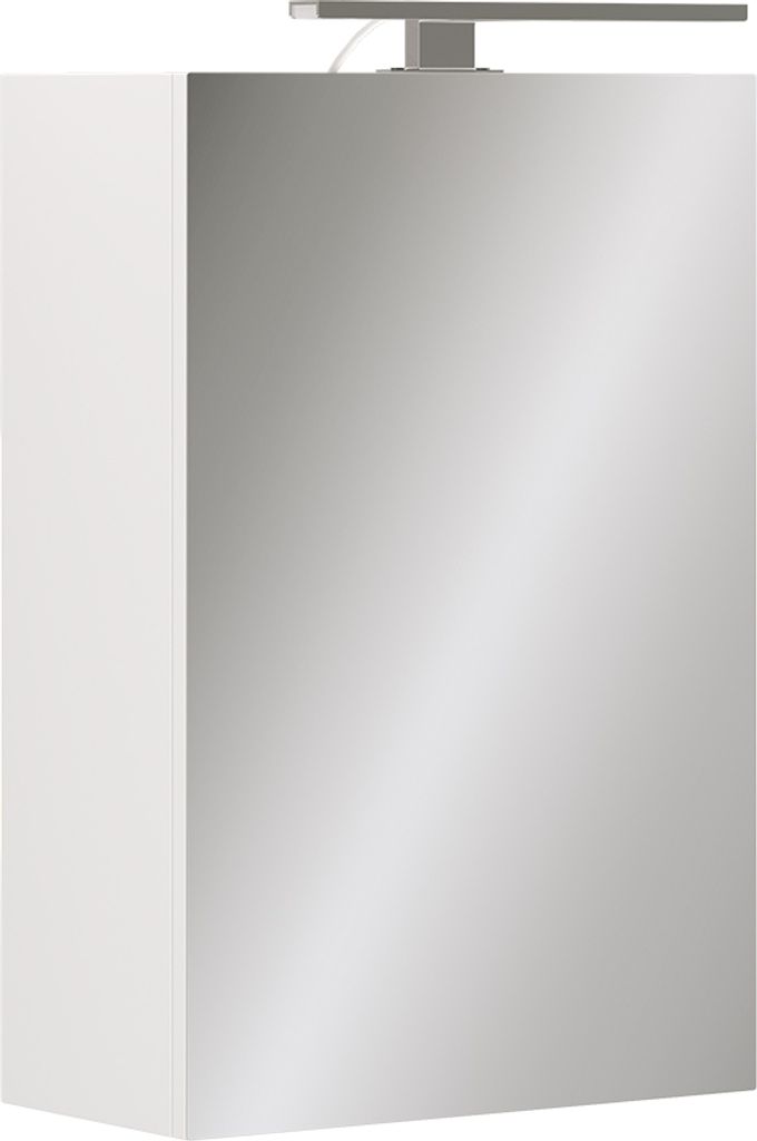 Badspiegelschrank Vicco Lavio Weiß 40 x 60 cm mit LED-Beleuchtung, Model 55334