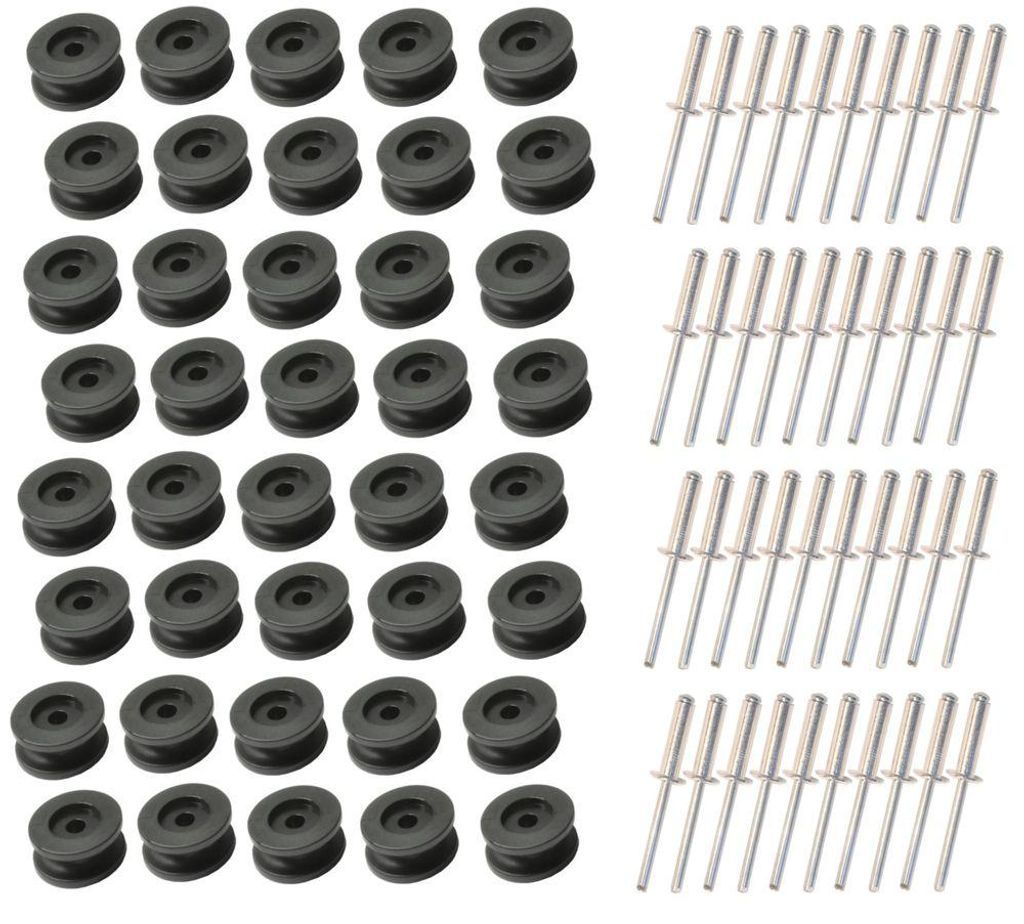 40 Stück - Rundknopf für 6 - 8 mm Expanderseil + 40 Produktbild 