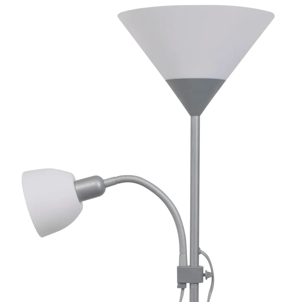 Lampadaire Gris pour Coin Lecture Confortable et Éclairage d'Appoint