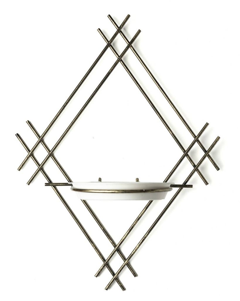 Kwietnik ścienny metalowy LOFT złota patyna Zdjęcie produktu 