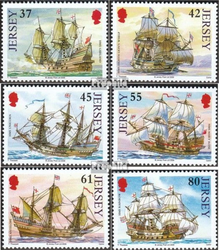 Briefmarken GB - Jersey 2009 Mi 1447-1452 (kompl.Ausg.) postfrisch Schiffe