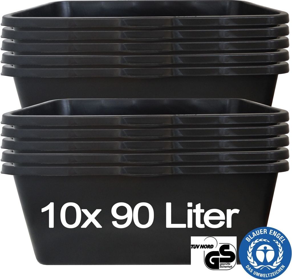 Mörtelkasten GRIPLINE-D 90l schwarz Produktbild 12