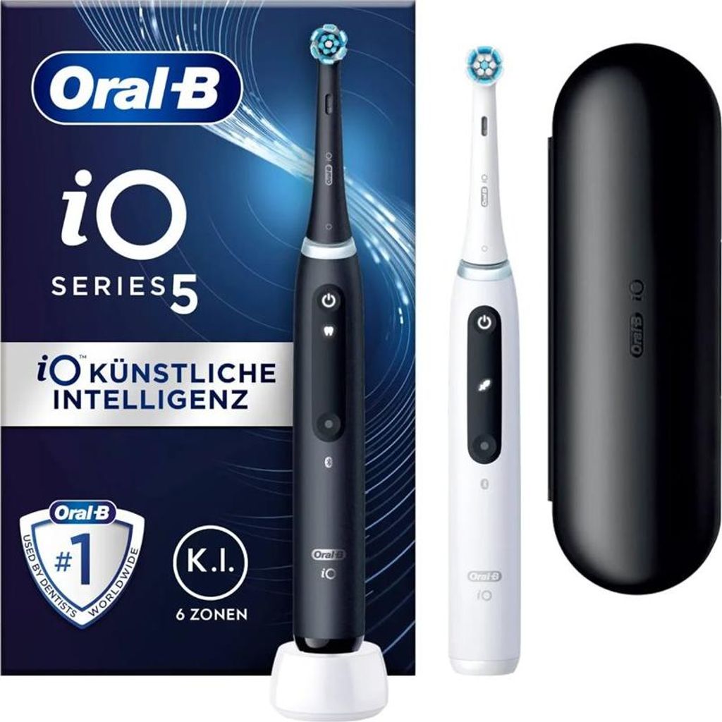 Oral-B iO Series 5 - Zahnbürste - Matt Black/Quite White Produktbild 