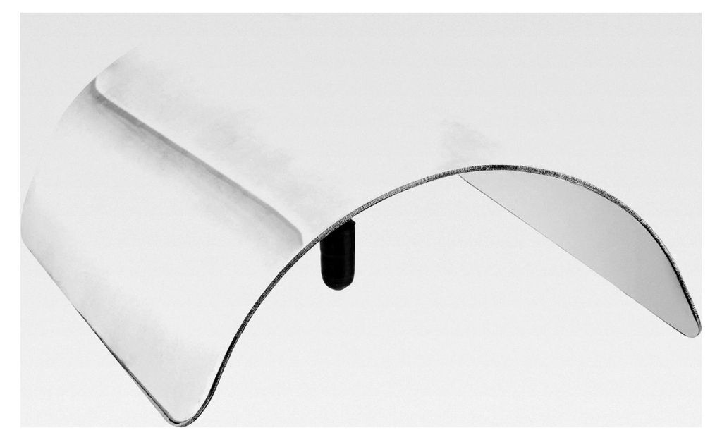 Gewölbte Pfostenkappen aus Edelstahl - 90 x 90 mm - chromfarbig - mit Einschlagstift