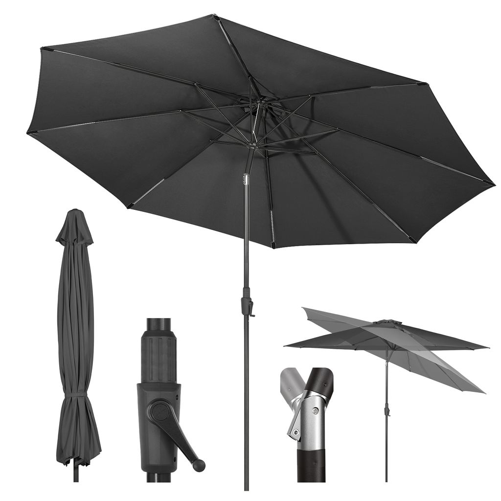 Sekey Sonnenschirm Ø350 cm Marktschirm mit Kurbel, Produktbild 
