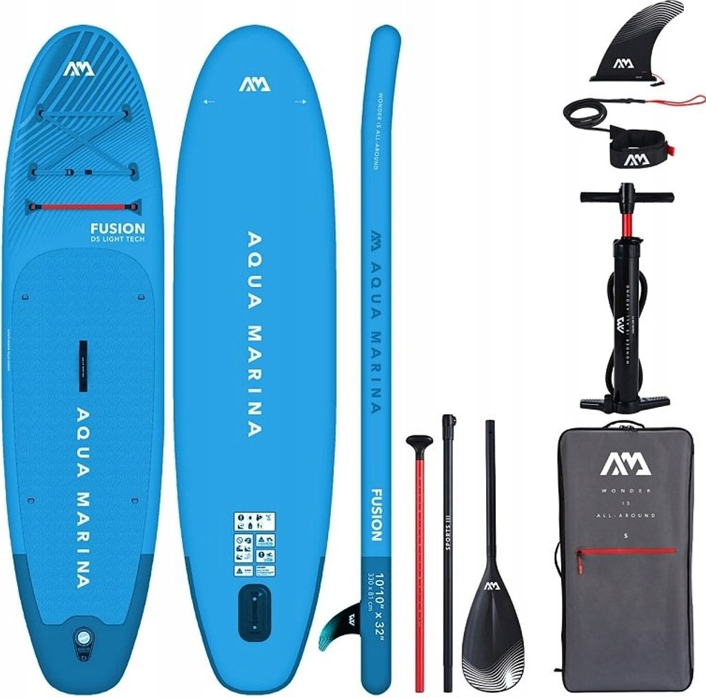 Brett Sup Aqua Marina Fusion Blau 10'10" Limitierte Auflage Für Anfänger
