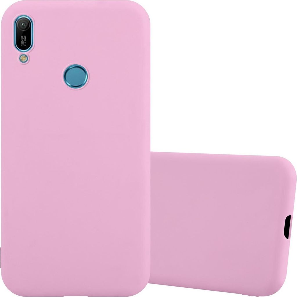 Cadorabo Hülle für Huawei Y6 2019 Schutzhülle in Rosa Handyhülle TPU Silikon Etui Case Cover