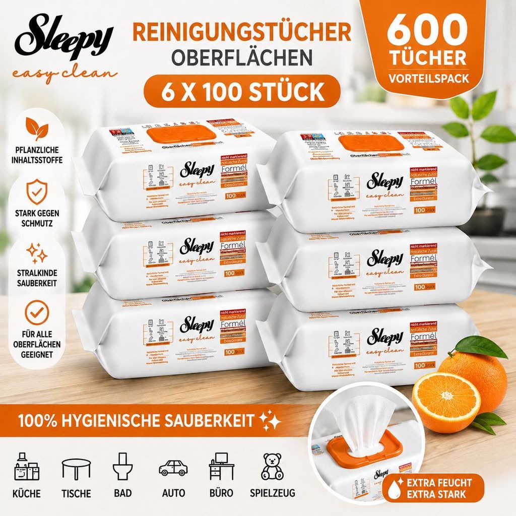 Sleepy Easy Clean Orange 6x100 Produktbild 