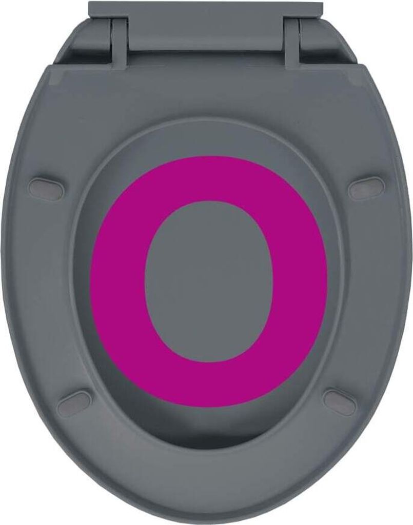vidaXL Toilettensitz mit Absenkautomatik Grau Oval Produktbild 7