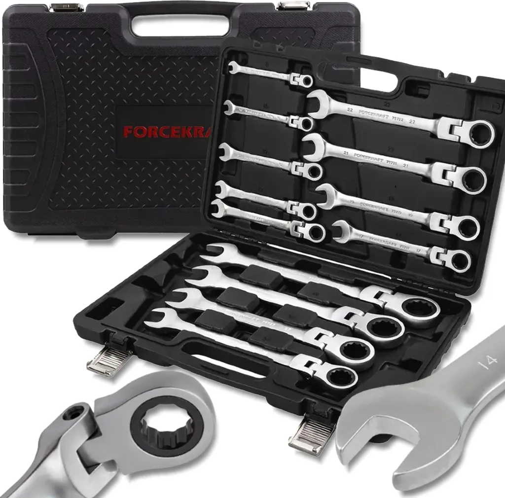 Set Professionale FORCEKRAFT 13 Chiavi a Cricchetto 8mm - 32mm