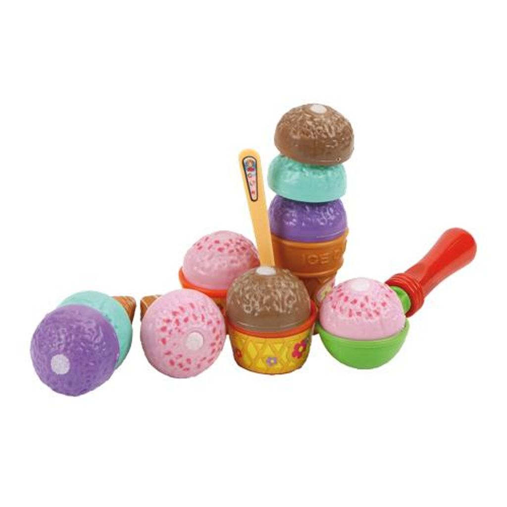 Spielzeug Eis Lebensmittel teilbar 10-teilig Kinderküche Kaufladen Zubehör #053 