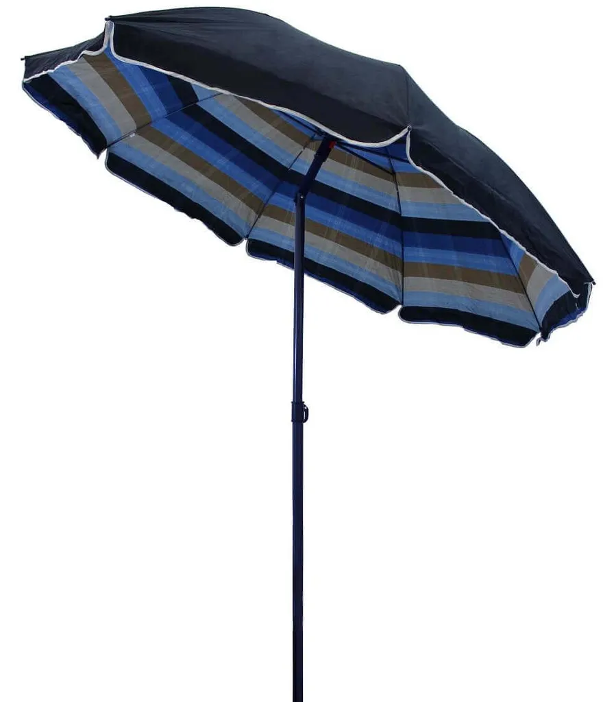 Parasol de plage anti-vent 2m baleines fibre de verre résistant et stable