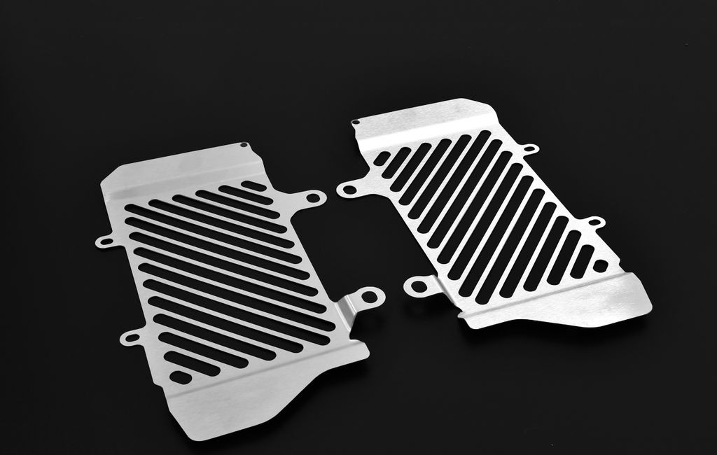 ZIEGER Kühlerabdeckung kompatibel mit Honda CRF 1100 L Africa Twin Adventure Sports Clean silber