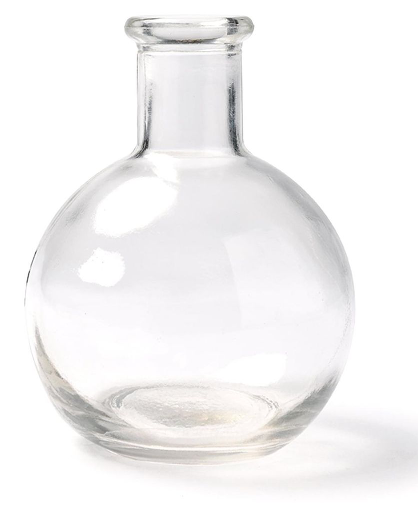 Kleine Kugel-Glasvase aus dickem Glas 10 cm - Einheitsgröße
