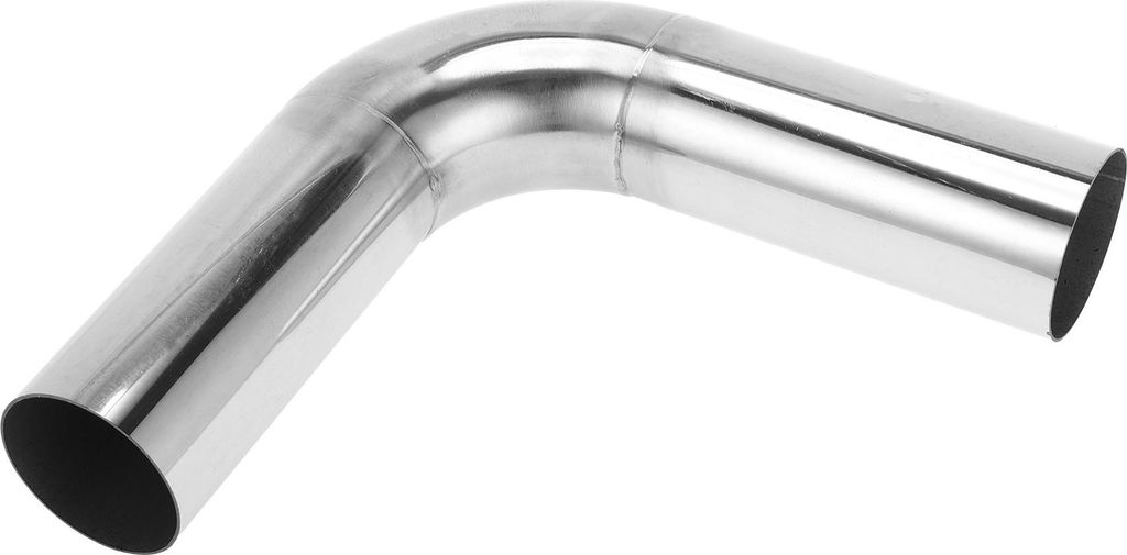 90 Grad Biegerohr Auspuff DIY Benutzerdefinierte Auto Modifizierte Auspuffrohr Rohrleitung 57mm/2,25" OD 200mm/7,87" Länge 304 Edelstahl Silber Ton