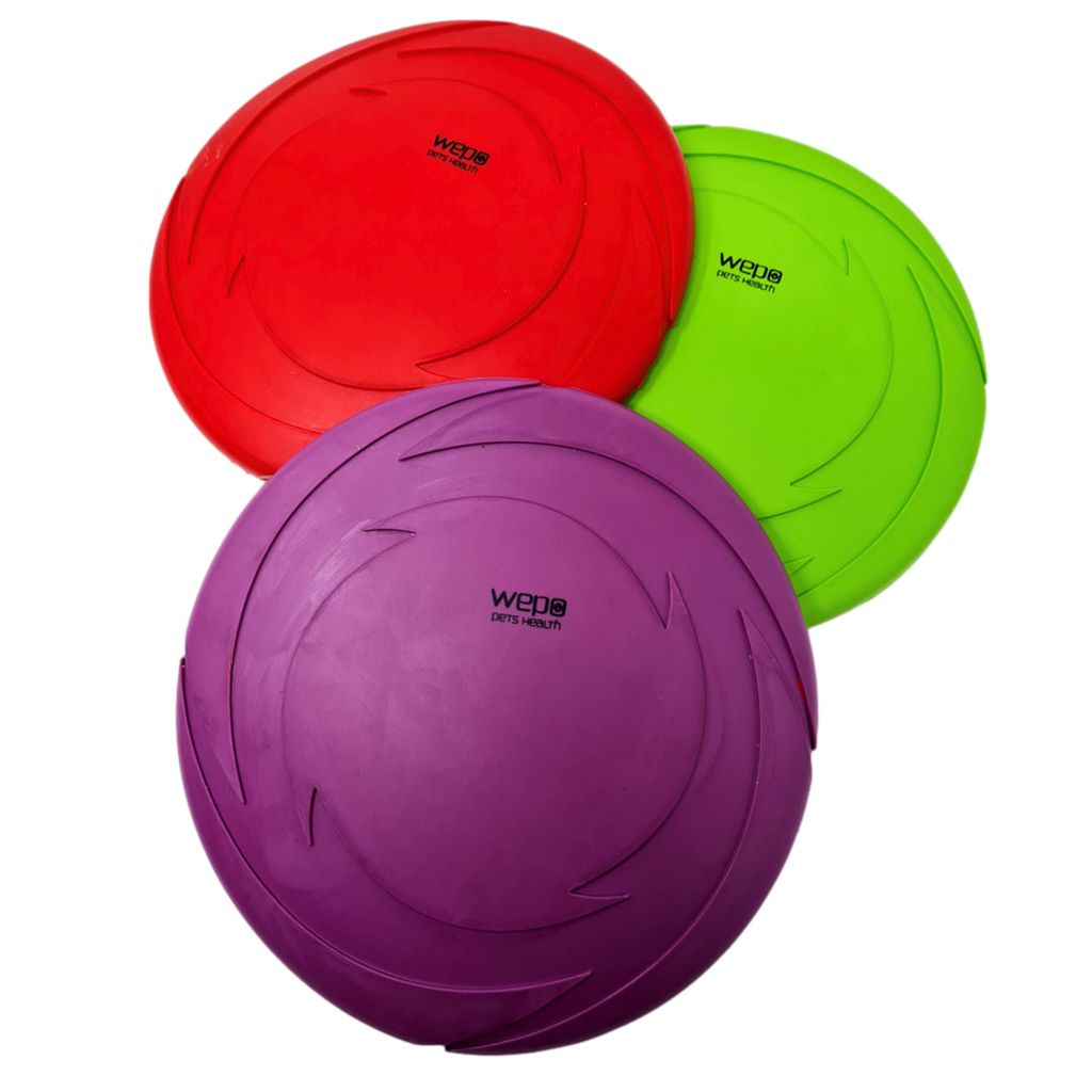 WEPO - Wurfspielzeug Ø 18cm - Hunde Frisbee - Wasserspielzeug - 3er Set
