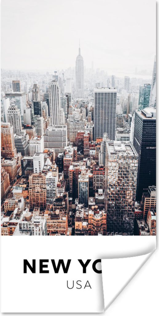 MuchoWow Poster New York - USA - Architektur 75x150 cm - Dekoration für die Wände