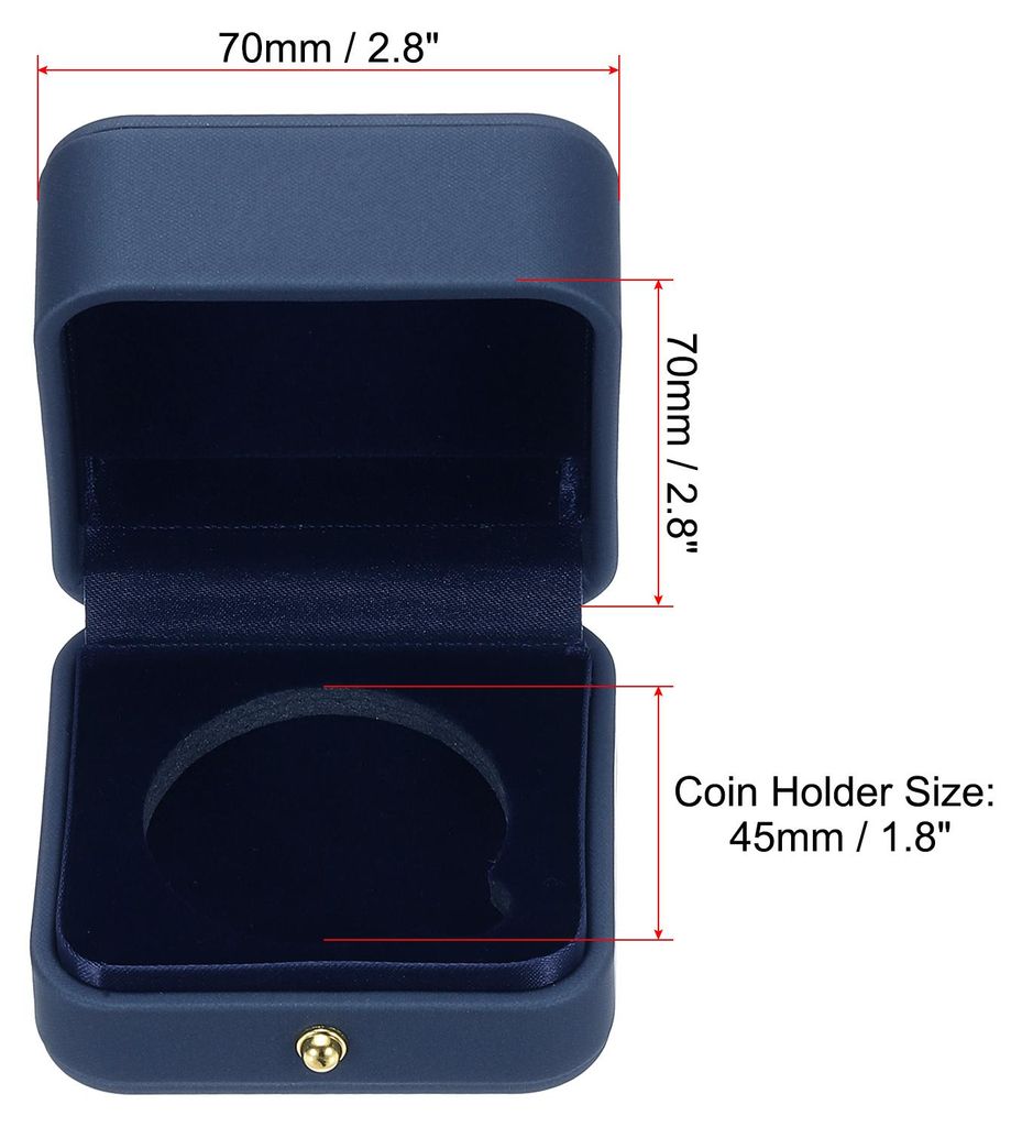 Mš¹nzdisplay-Box, Mš¹nzpr?sentations-Display-Box Mš¹nzbox Mš¹nzkoffer mit Mš¹nzhalter fš¹r 45mm Scheidemš¹nze fš¹r Silberdollar-Sam...