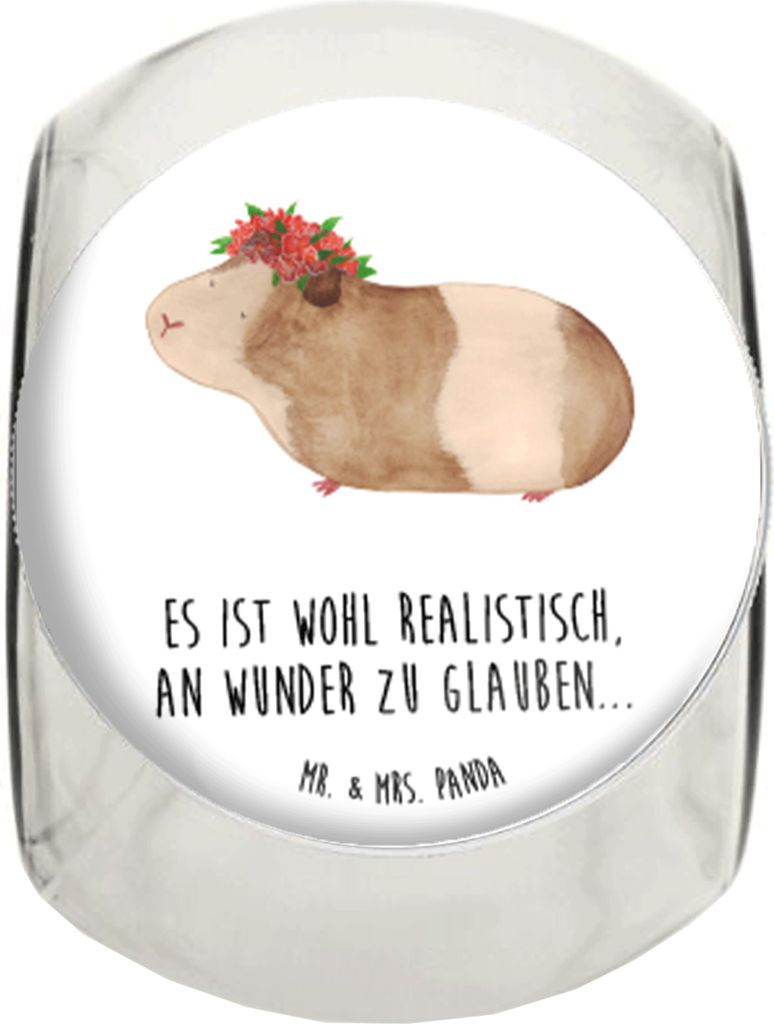 Mr. & Mrs. Panda Kaffeedose Meerschweinchen Weisheit XL 2000ml - Weiß - Geschenk, schraubglas, Wunderland, Spruch, Vorratsbehälter, Motivation, V...