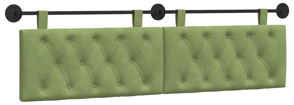 Hängevorderseite Wandmontiert Hellgrün 170 x 55 x 7 cm Samt
