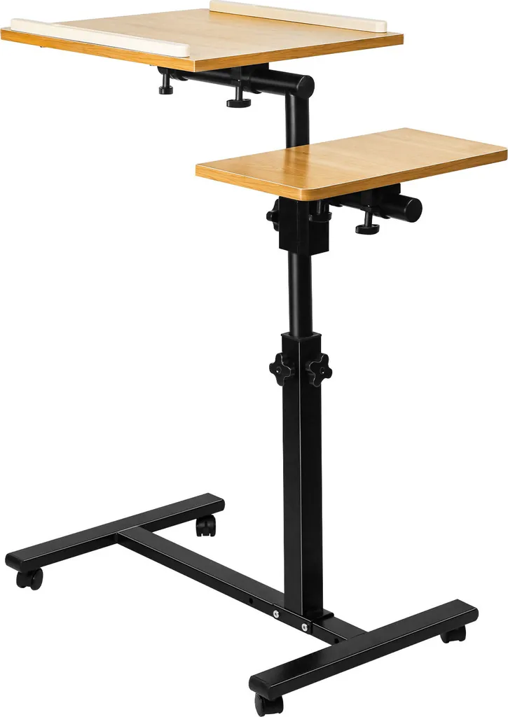 Table d'ordinateur à roulettes bois : finissez-en avec le mal de dos