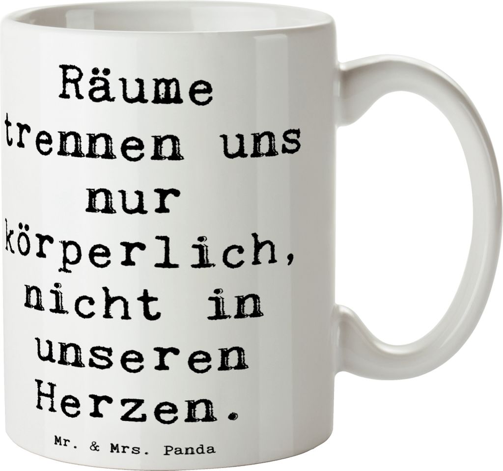 Mr. & Mrs. Panda Becher Spruch Trennung von den Eltern - Weiß - Geschenk, Kraft, Herausforderungen, Tasse, Zuversicht, überwinden, Kaffeebecher, ...