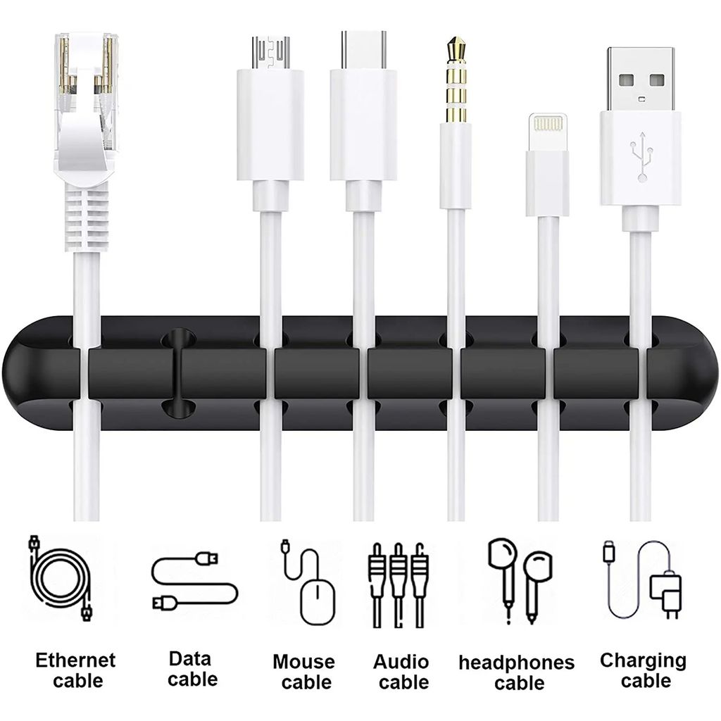 Kabelhalter,Schreibtisch-Organizer,Kabelmanager,Kabelführung,selbstklebe 3 Stück