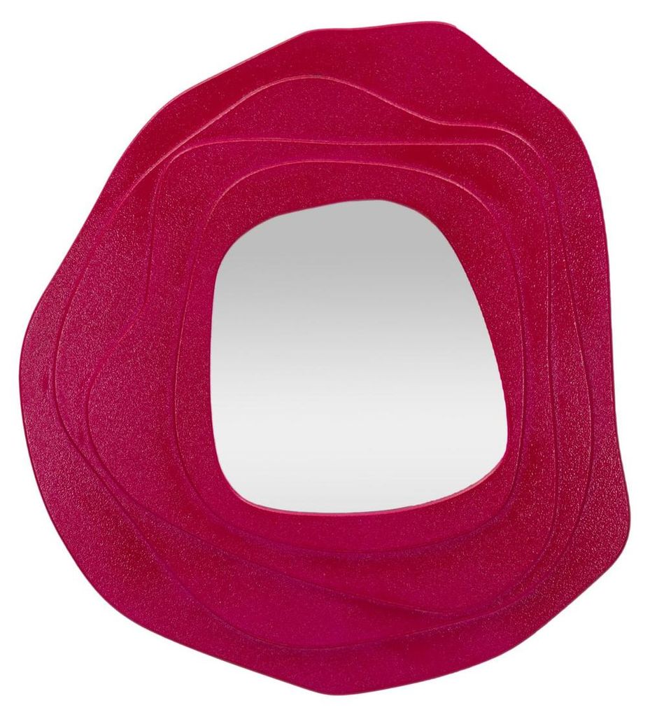 Wandspiegel Dalia Fuchsia mit organischer Form 98x104 cm