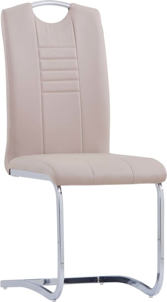 vidaXL Freischwinger 2 Stk. Cappuccino-Braun Kunstleder