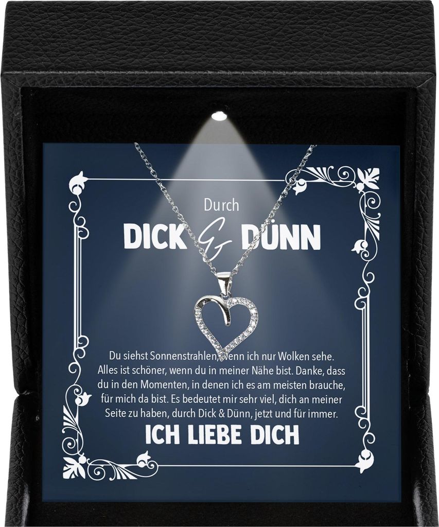 22Feels Ich Liebe Dich Geschenk Frauen Schmuck - Silber 925/000 Herz Halskette - Damen Hochzeitstag Ehefrau Schatz Valentinstag für Sie Jahrestag ...