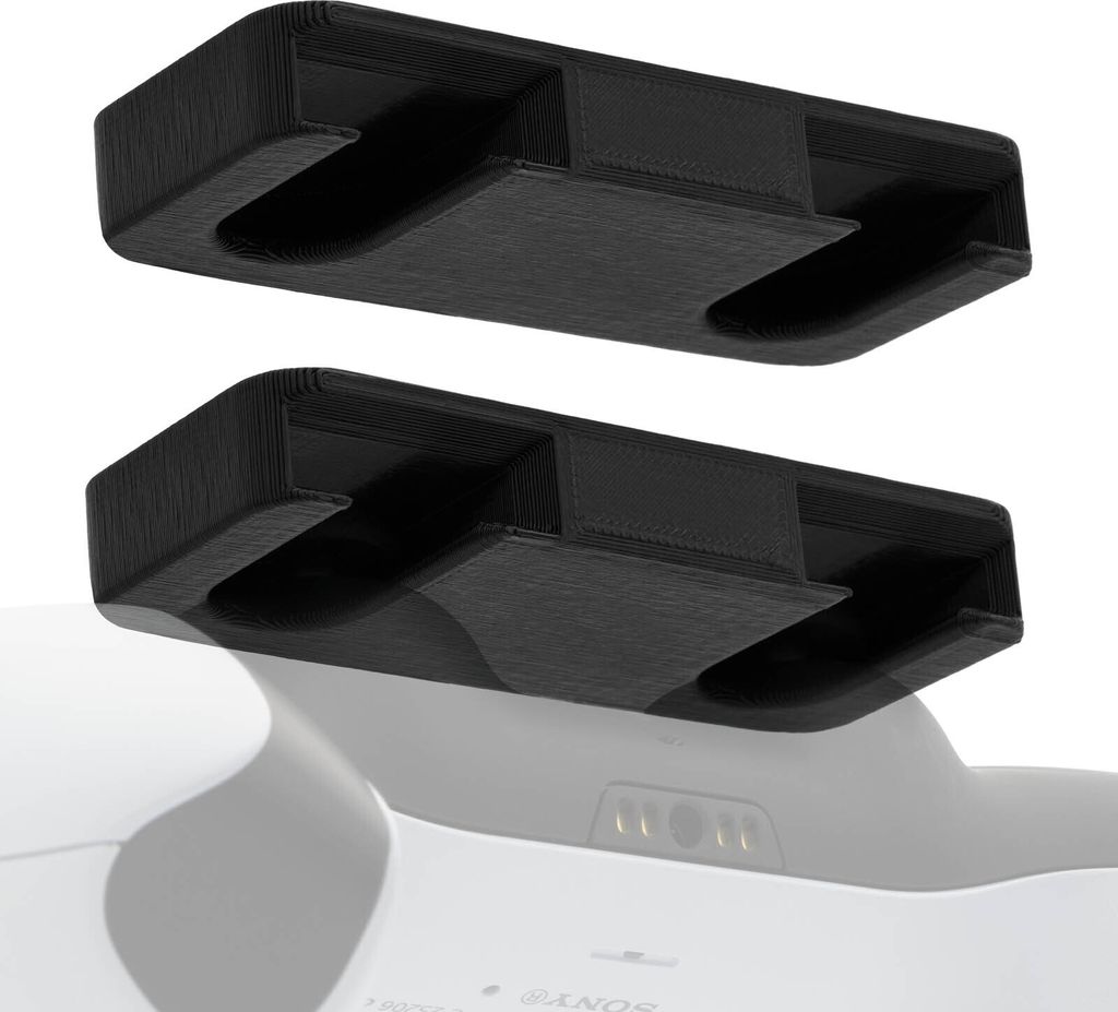 Controller Halterung Untertisch Halter passend für Sony PlayStation 4 / 5 PS5 PS4 DualSense DualShock Wireless 2 Stück Schwarz