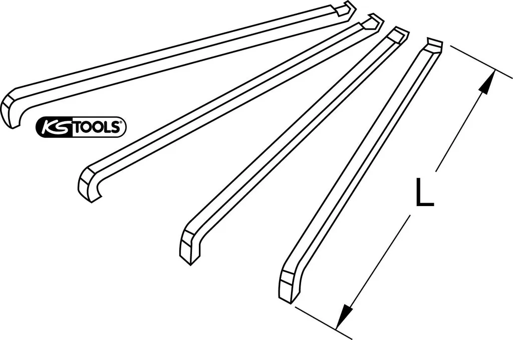 KS TOOLS 655.0011 Jeu de 4 crochets d'extracteurs pour roulements ISO