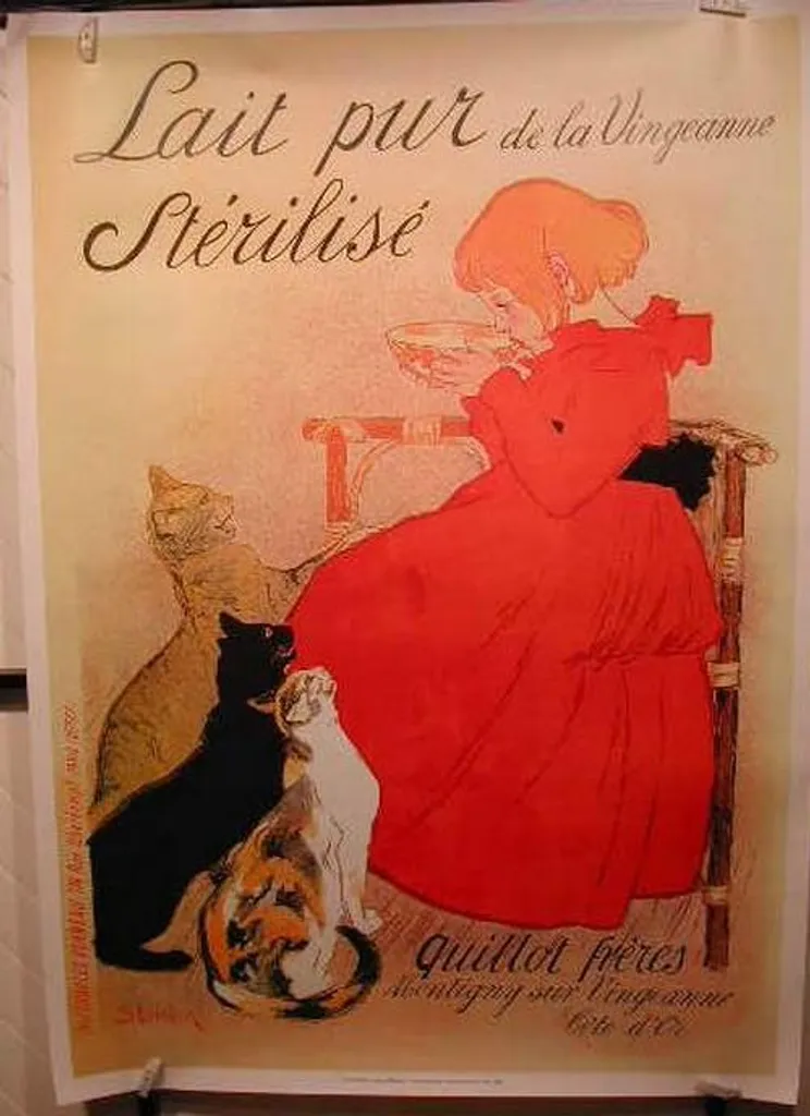 Sérigraphie Lait Pur Vingeanne 100x140cm - Affiche Vintage Grand Format