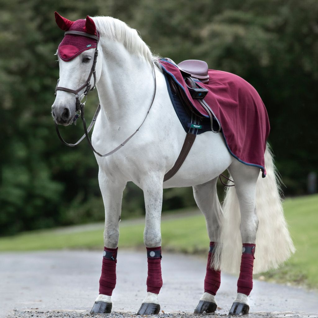 Horseware Ireland Ausreitdecke Rambo Waterproof Fleece Competition Sheet Burgundy/Burgundy, Teal & Navy Medium