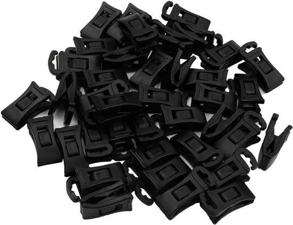 Fini les chaussettes perdues avec ce lot de 40 crochets de lavage noir